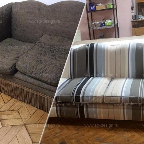 Перетяжка (обивка) диванов / кресел. Фотография #1